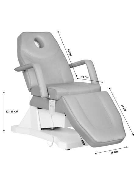 Sillon fotel kosmetyczny elektryczny Soft 1 siln. szary - 7