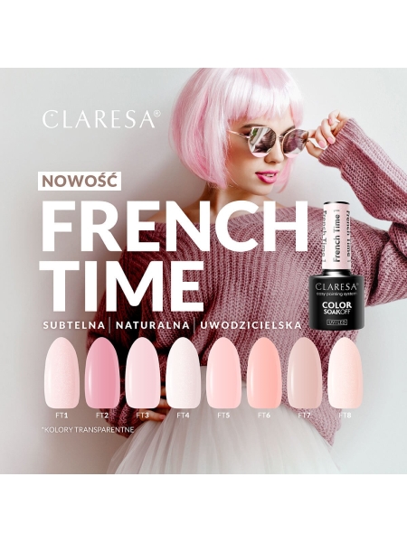 CLARESA Lakier hybrydowy French Time 4 -5g - 4