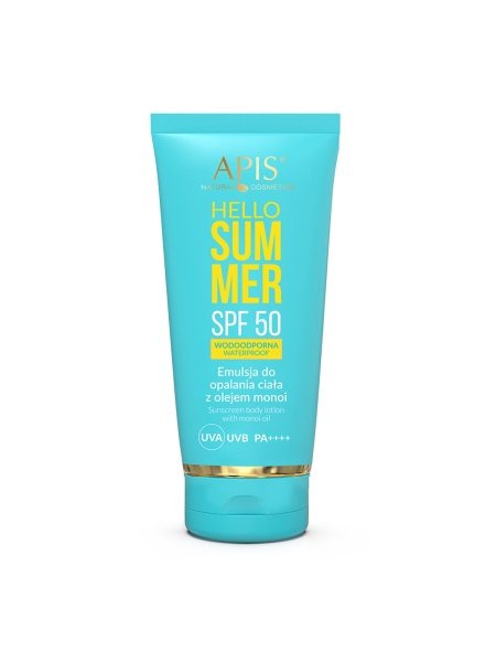 Apis hello summer spf 50 emulsja do opalania z olejem monoi 200 ml