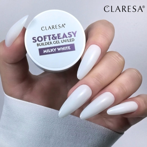 Claresa żel budujący Soft&Easy gel milky white 90g - 5