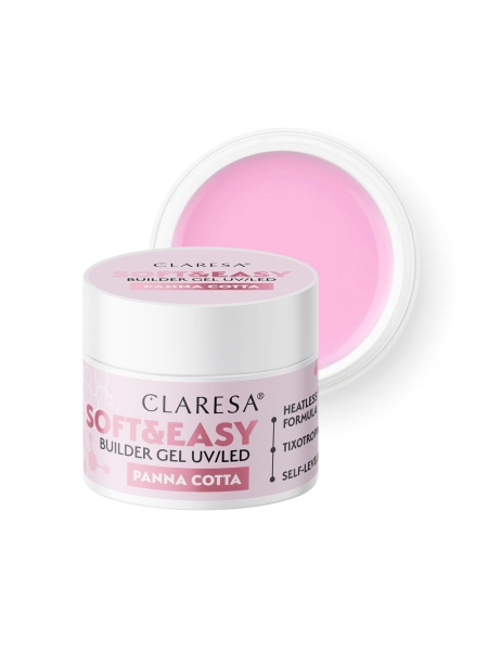 Claresa żel budujący Soft&Easy gel panna cotta 45g