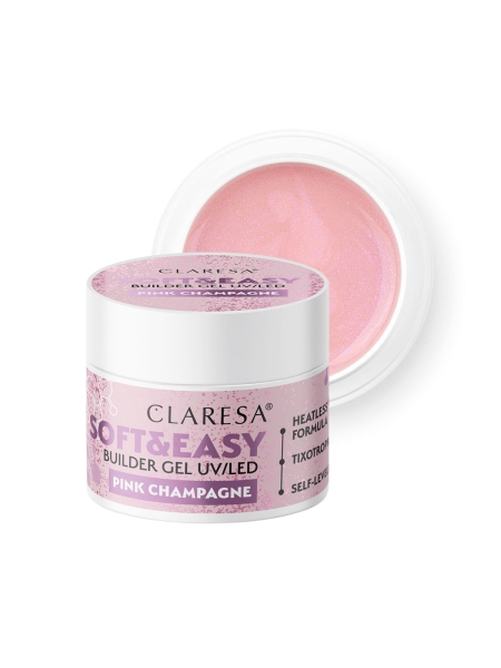 Claresa żel budujący Soft&Easy gel pink champagne 90g