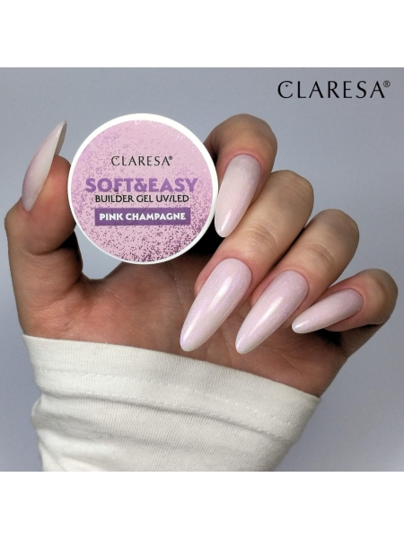 Claresa żel budujący Soft&Easy gel pink champagne 90g - 5