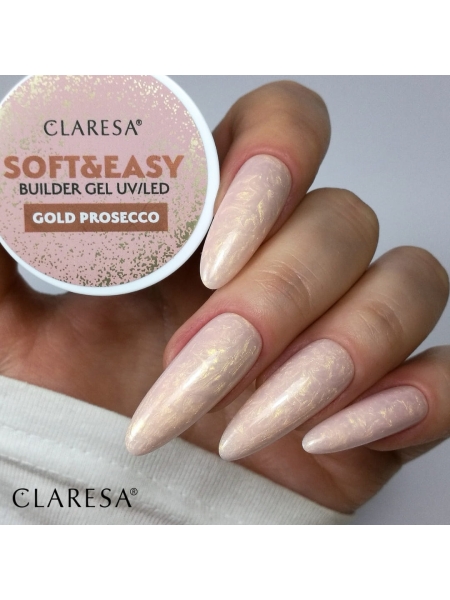 Claresa żel budujący Soft&Easy gold prosecco 45g - 5