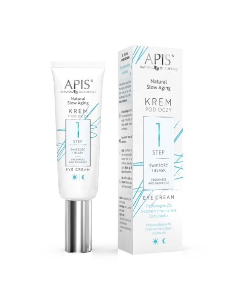 Apis Natural slow aging Krem pod oczy STEP 1 świeżość i blask 15 ml