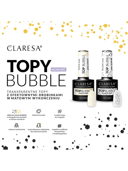 Claresa Top Bubble black Matt No wipe -5g - 2