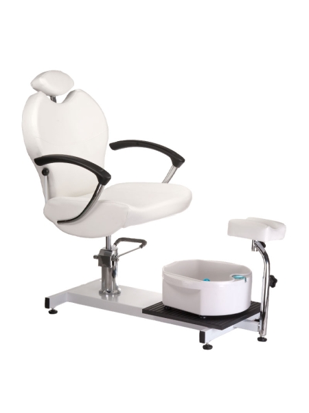 Fotel do pedicure z masażerem stóp BR-2301 biały