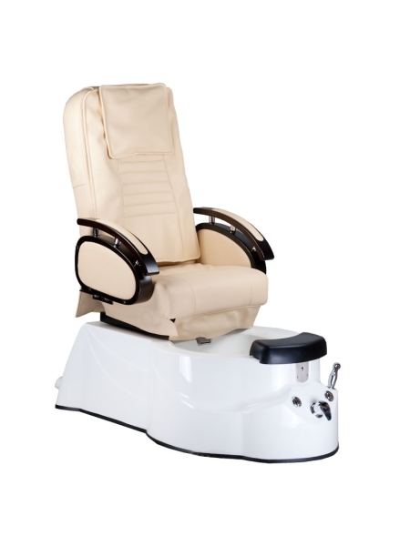 Fotel do pedicure z masażem BR-3820D Kremowy