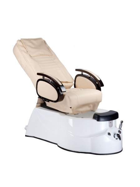 Fotel do pedicure z masażem BR-3820D Kremowy - 2