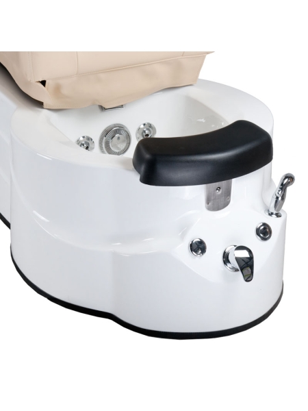 Fotel do pedicure z masażem BR-3820D Kremowy - 4