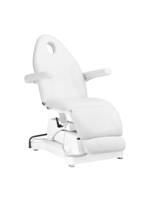 Fotel kosmetyczny elektryczny Sillon Basic 3 siln. obrotowy biały - image 2