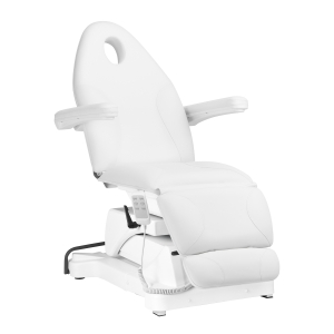 Fotel kosmetyczny elektryczny Sillon Basic 3 siln. obrotowy biały - image 2