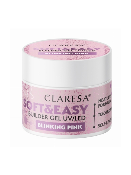 Claresa żel budujący Soft&Easy gel blinking pink 45g