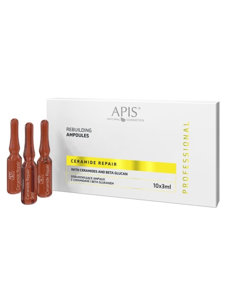 Apis CERAMIDE REPAIR Odbudowujące ampułki z ceramidami i beta glukanemi 10 x 3 ml