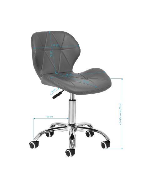 Taboret kosmetyczny QS-06 szary - 8