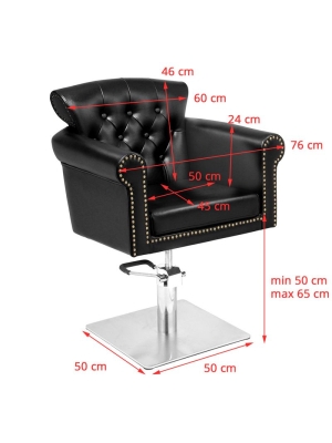 Gabbiano fotel fryzjerski Berlin czarny - image 2